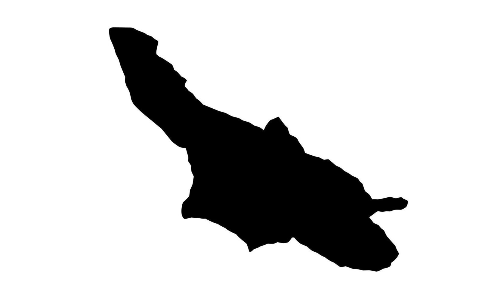 SHIRAZ map black silhouette on white background vector