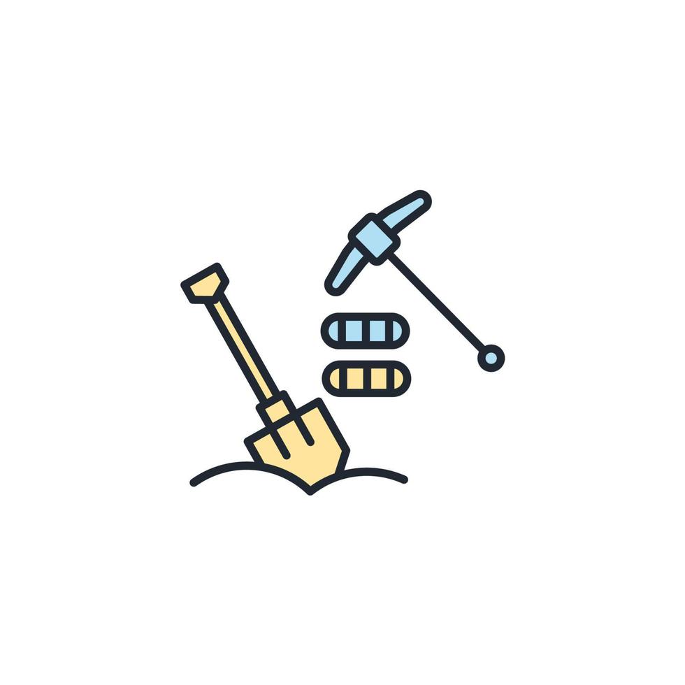 digging tools icons  symbol vector elements for infographic web