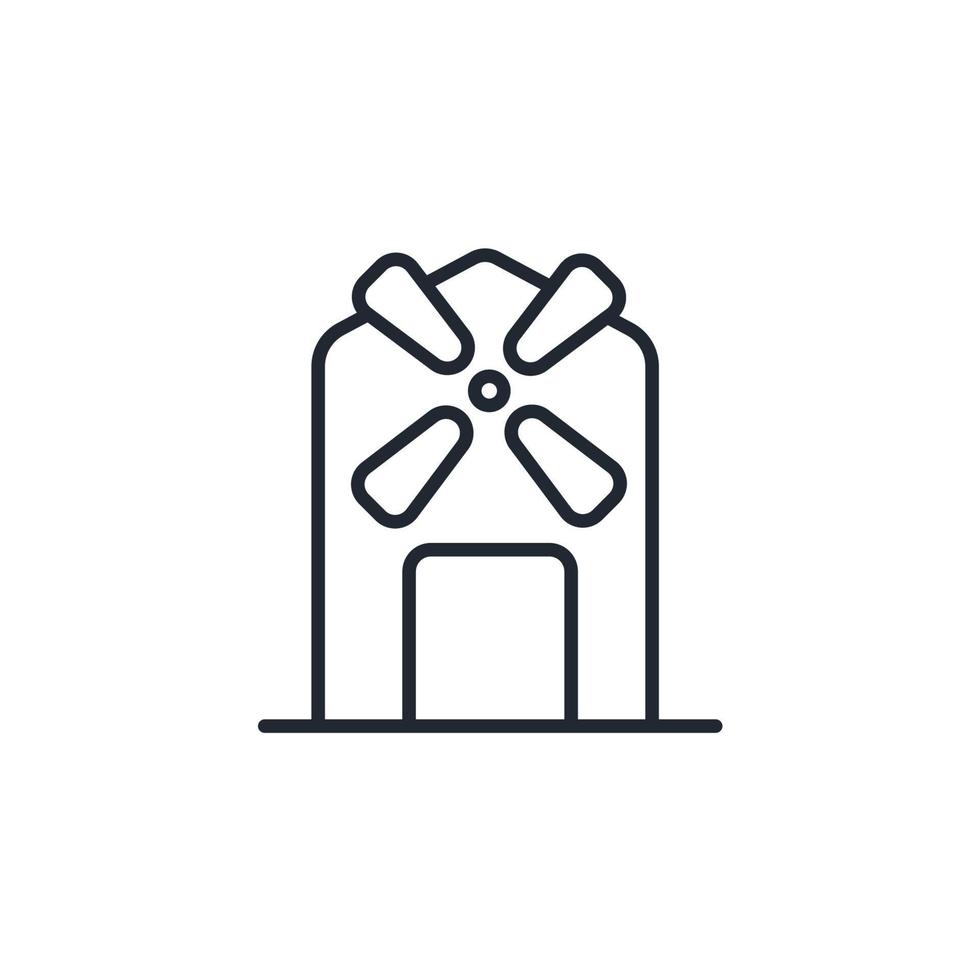 Windmill icons  symbol vector elements for infographic web