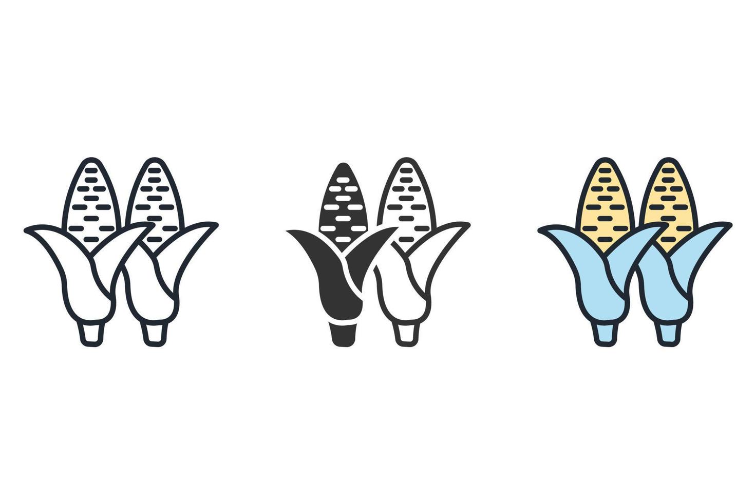 Corn icons  symbol vector elements for infographic web