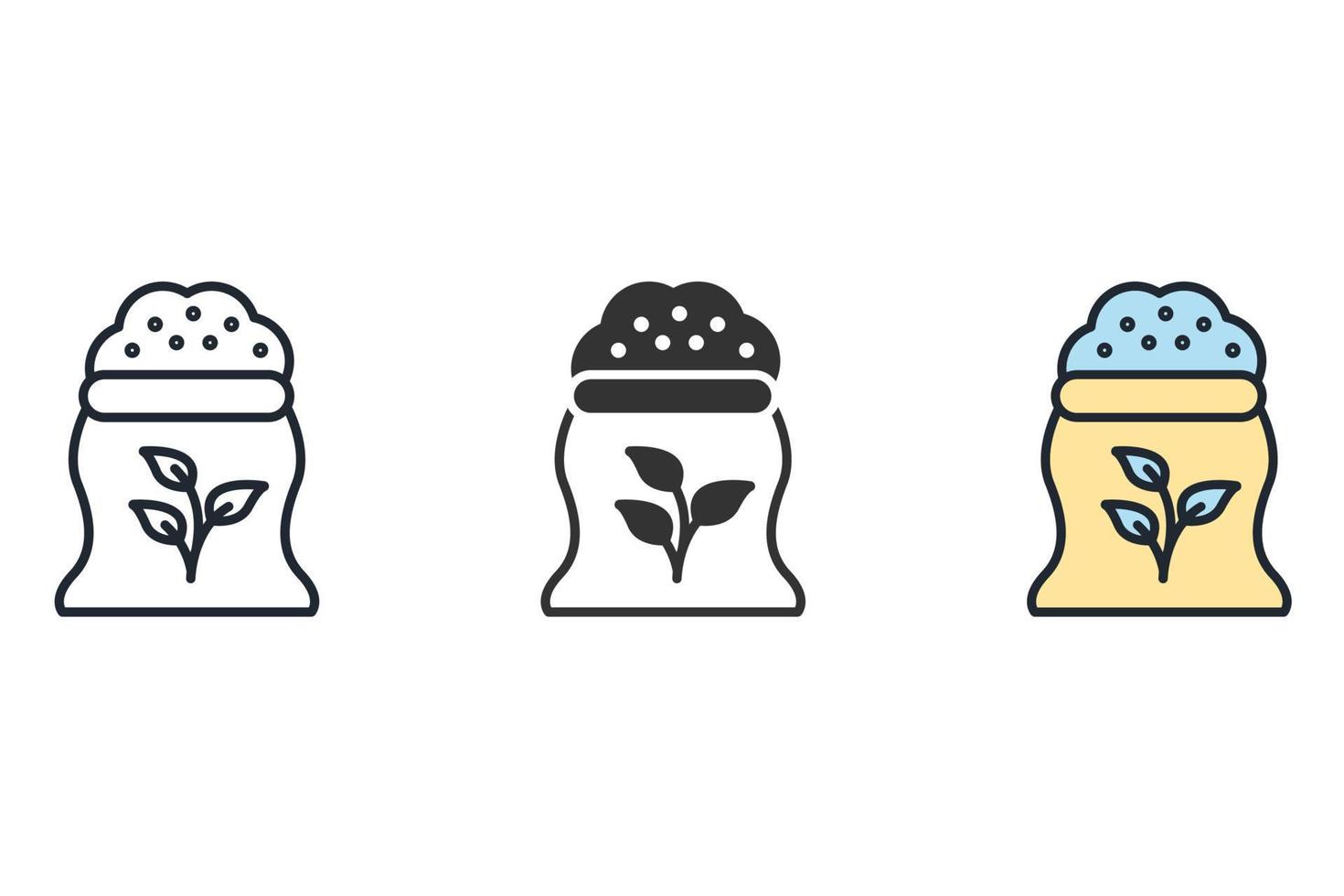 Seed icons  symbol vector elements for infographic web