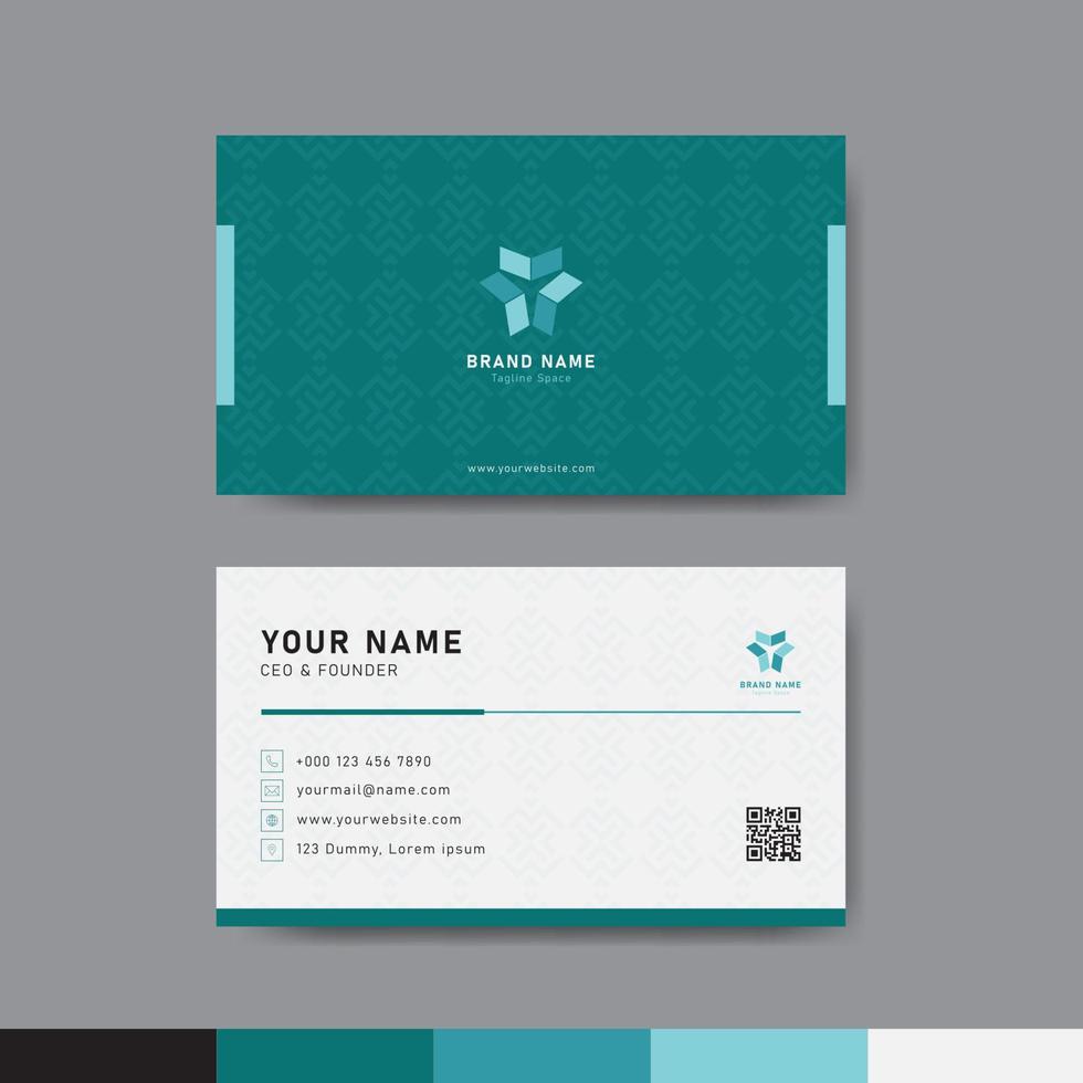 Blue business identity card template concept vector