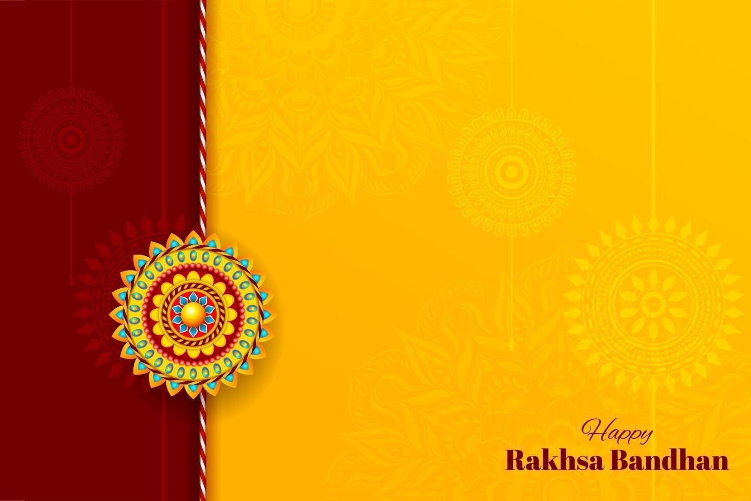 happy raksha bandhan beautiful banner vector
