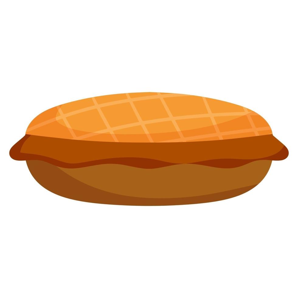 Pastel de calabaza. ilustración vectorial para acción de gracias y vacaciones. aislado, estilo de dibujos animados vector