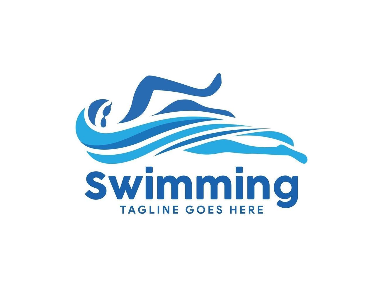 Swimming Logo Template vector