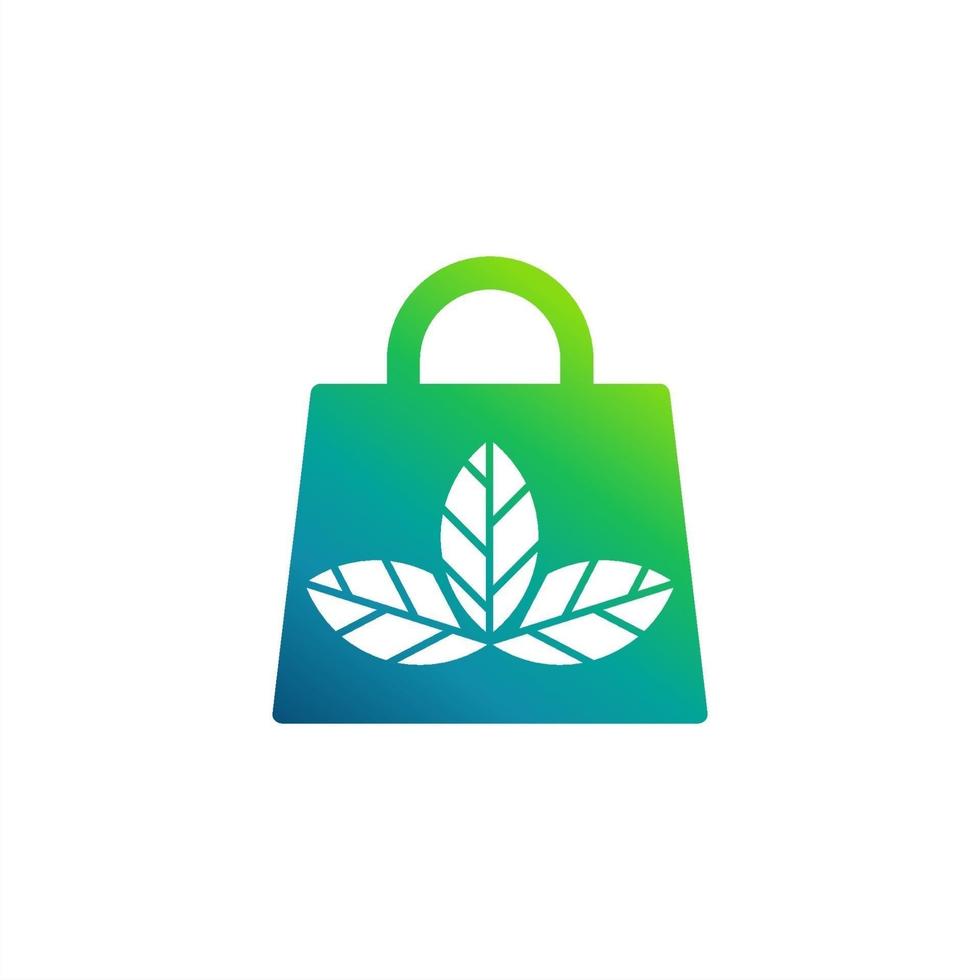 Shopping bag vector icon, Vector bag for shopping online icon