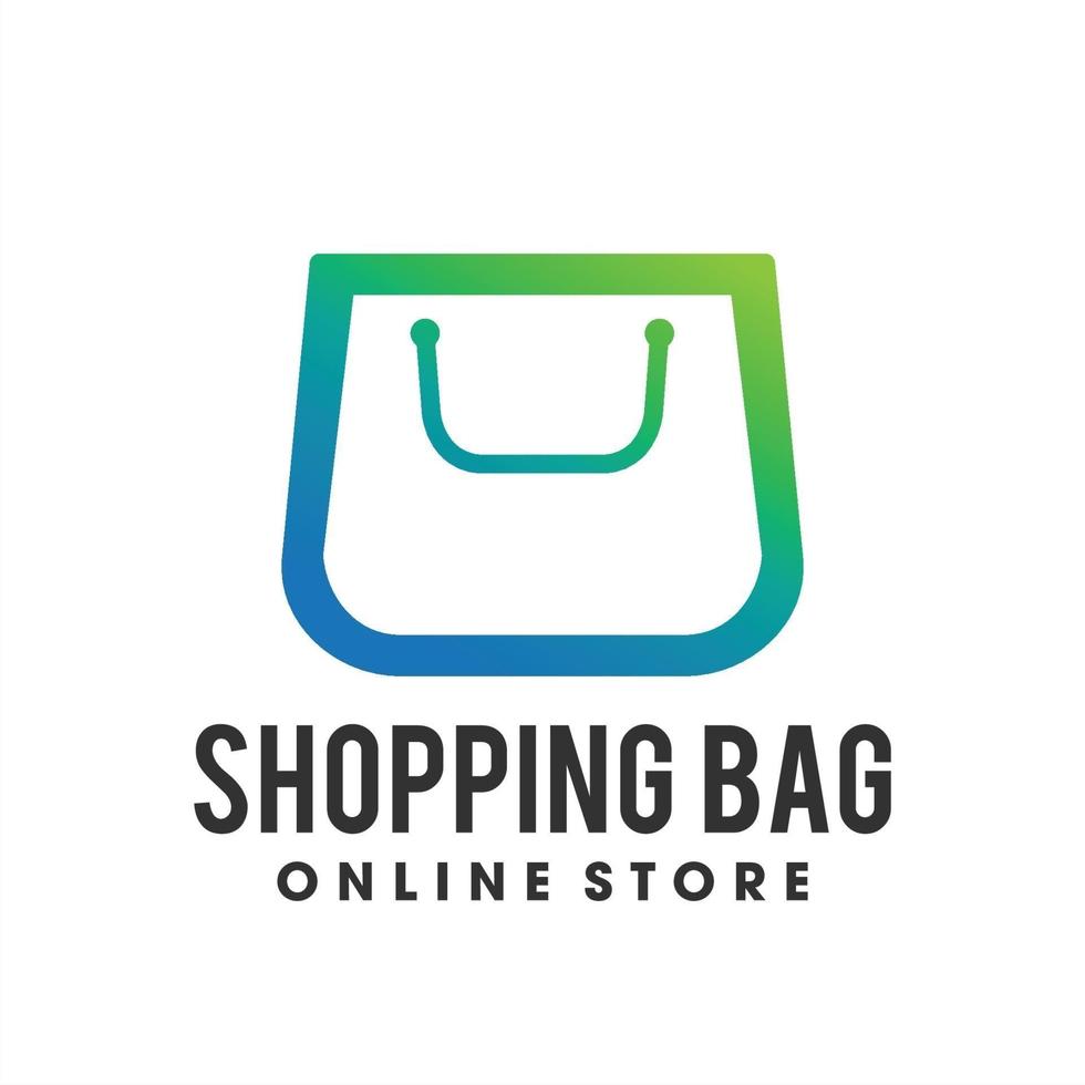 icono de vector de bolsa de compras, bolsa de vector para icono de compras en línea