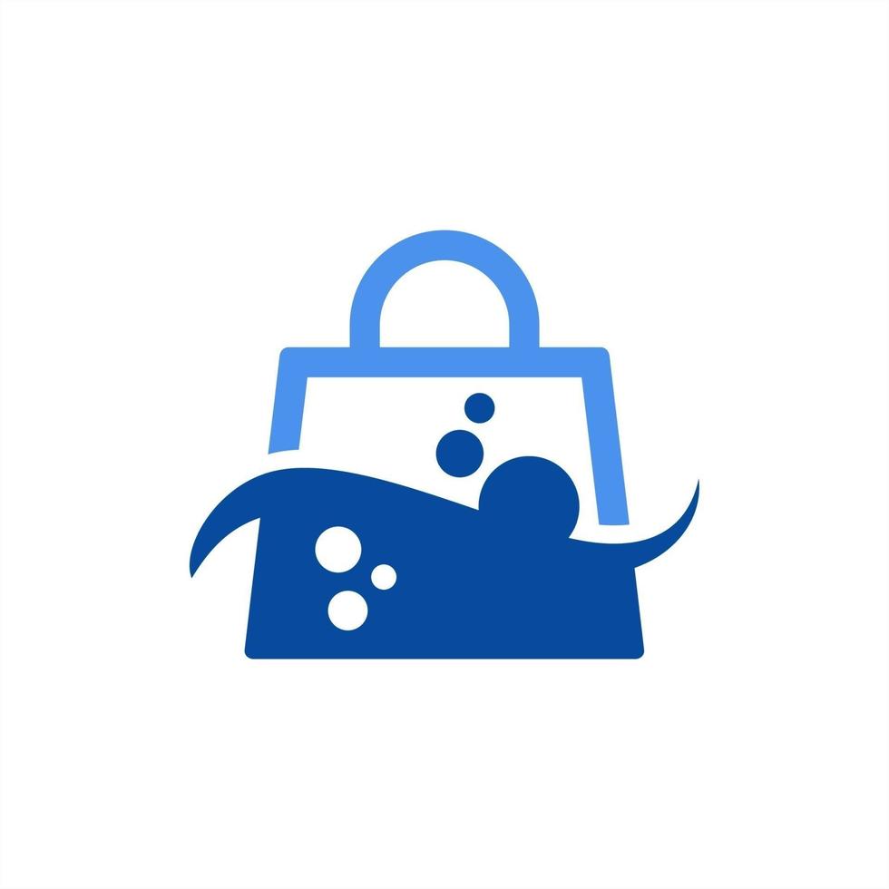 Shopping bag vector icon, Vector bag for shopping online icon