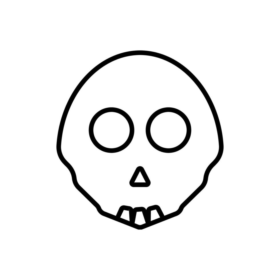 Skull line icon illustration. icon related to Halloween. Line icon style. Simple design editable vector