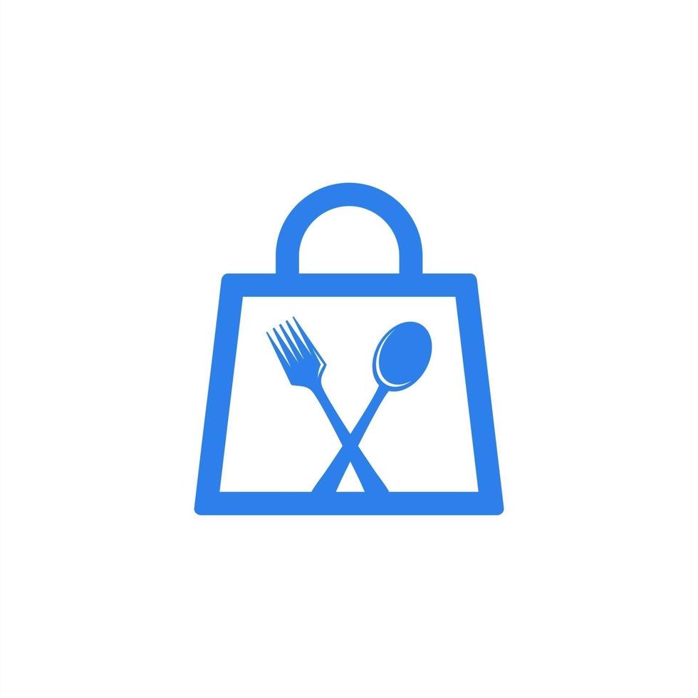 Shopping bag vector icon, Vector bag for shopping online icon