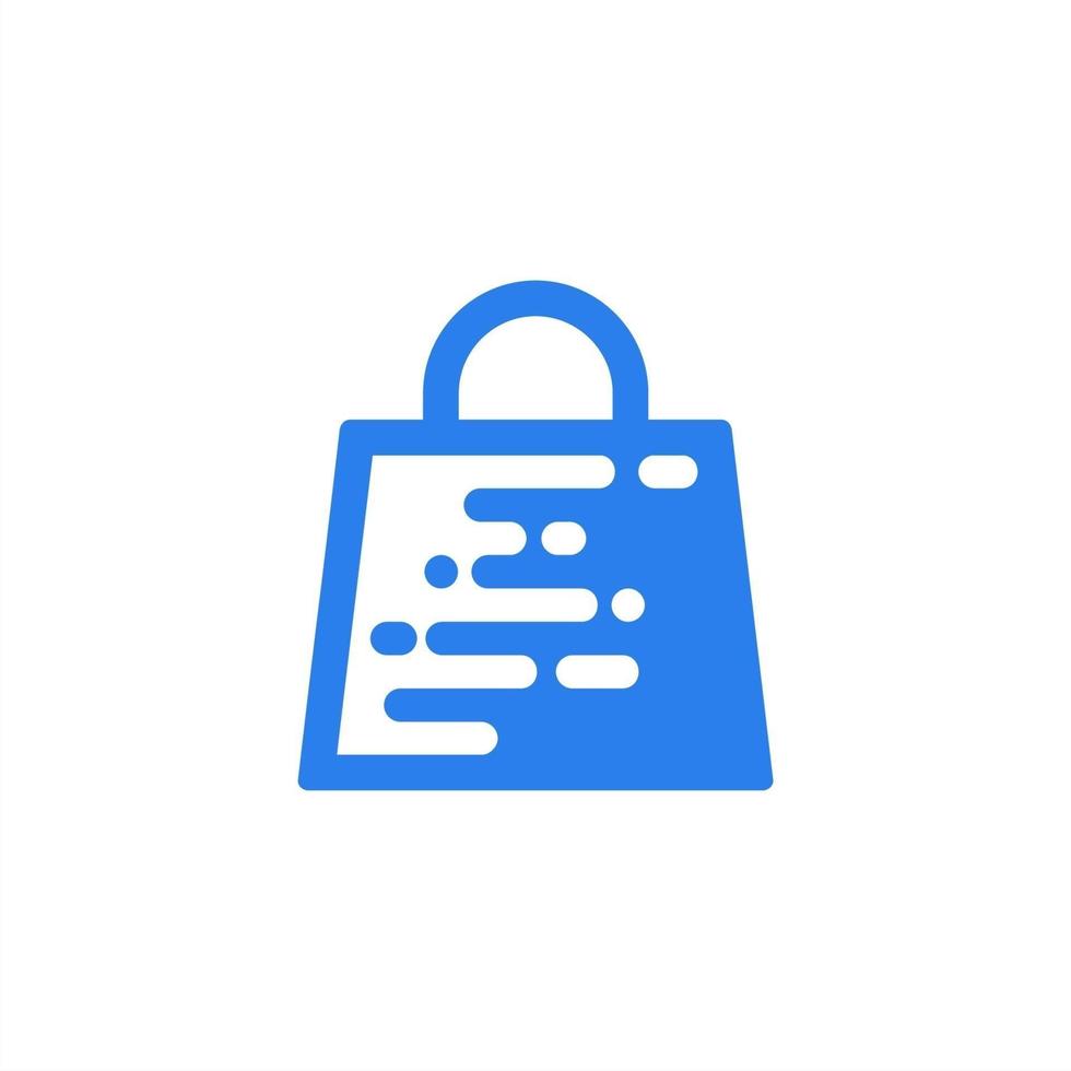 Shopping bag icon with Fast service icon, Online Shoping bag vector