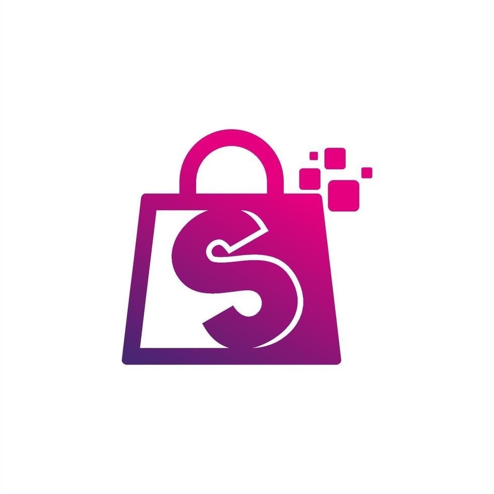 Shopping bag icon with Fast service icon, Online Shoping bag vector