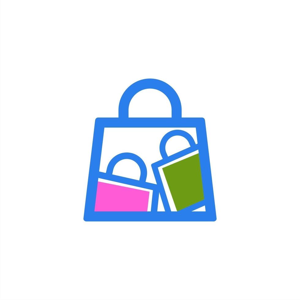 Shopping bag vector, Online shop marketplace icon, Fast shopping online shop vector