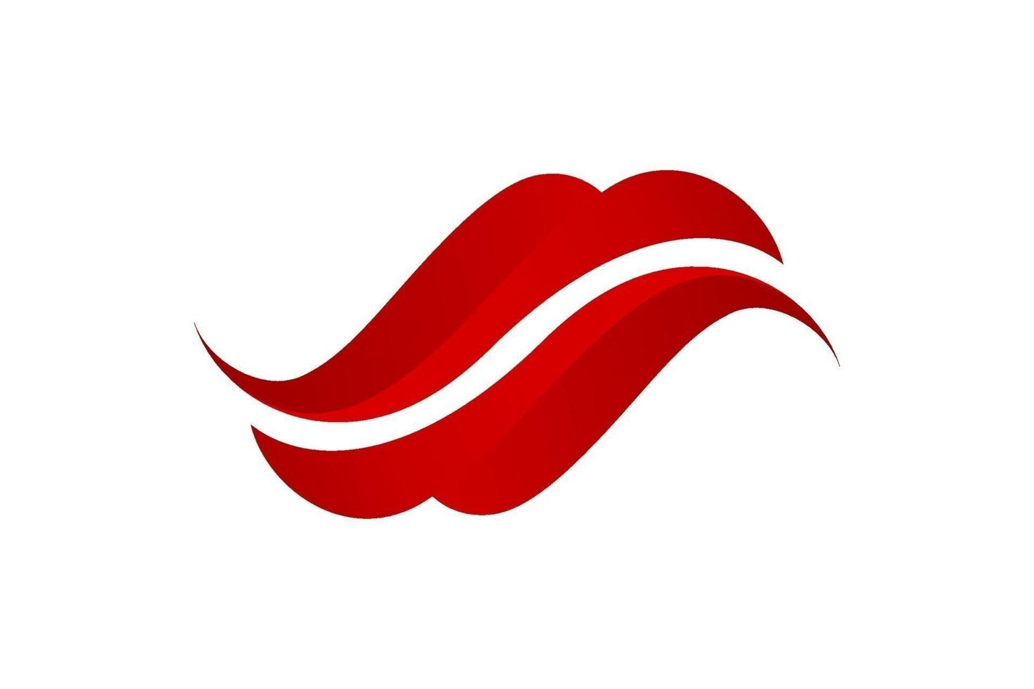 Mountain Lips Abstract Logo Template vector
