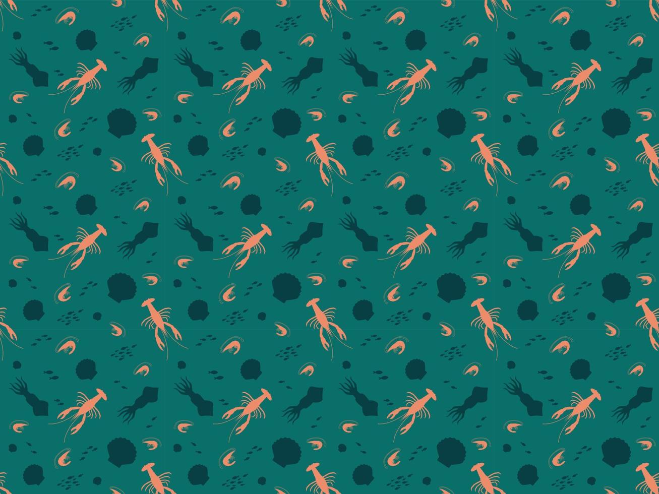 animal watercolor sea underwater pattern seamless background ocean ornament vector cartoon character
