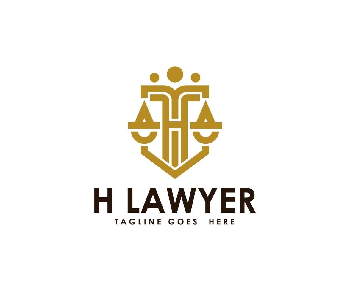 Initial Abstract T Logo Template for Lawyer vector