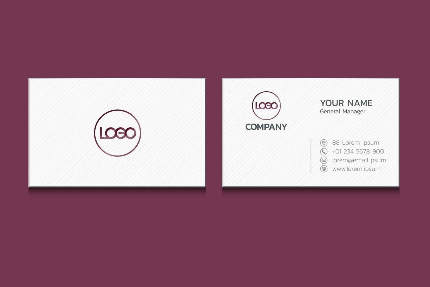 Business card template design simple and modern. vector