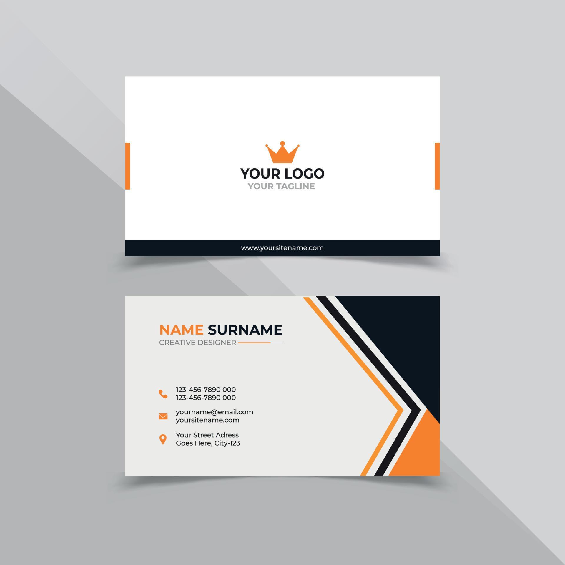 Simple Shape Business Card Design Template 12245626 Vector Art at Vecteezy