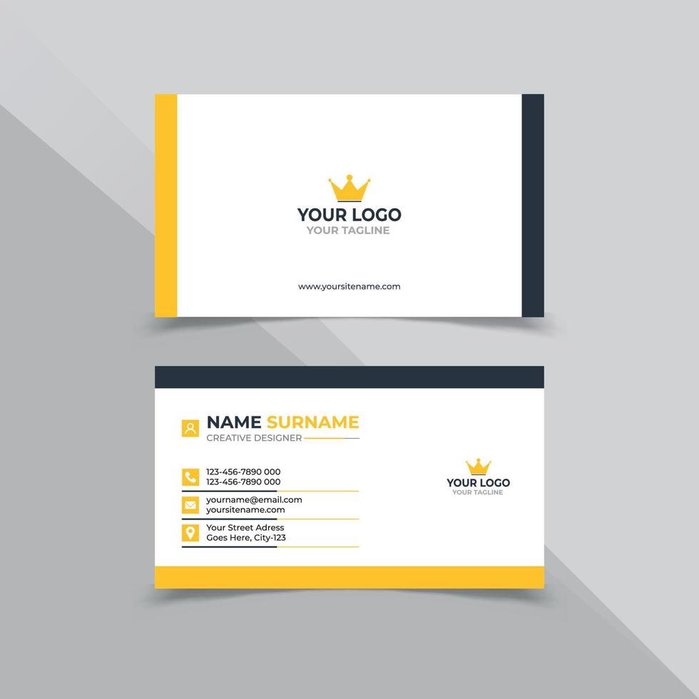 Minimal Company Business Card Design Template vector