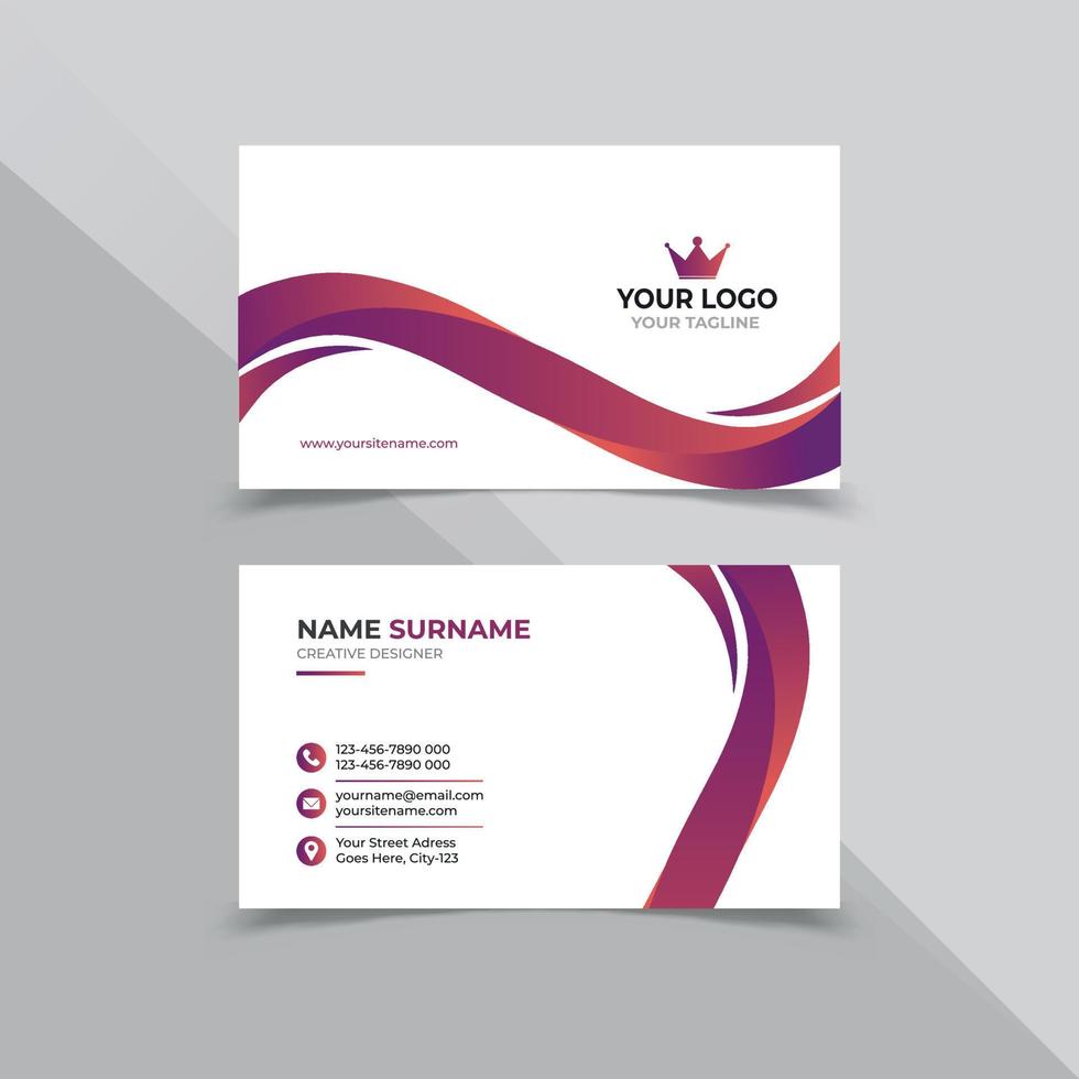 Creative Business Card Design Template vector