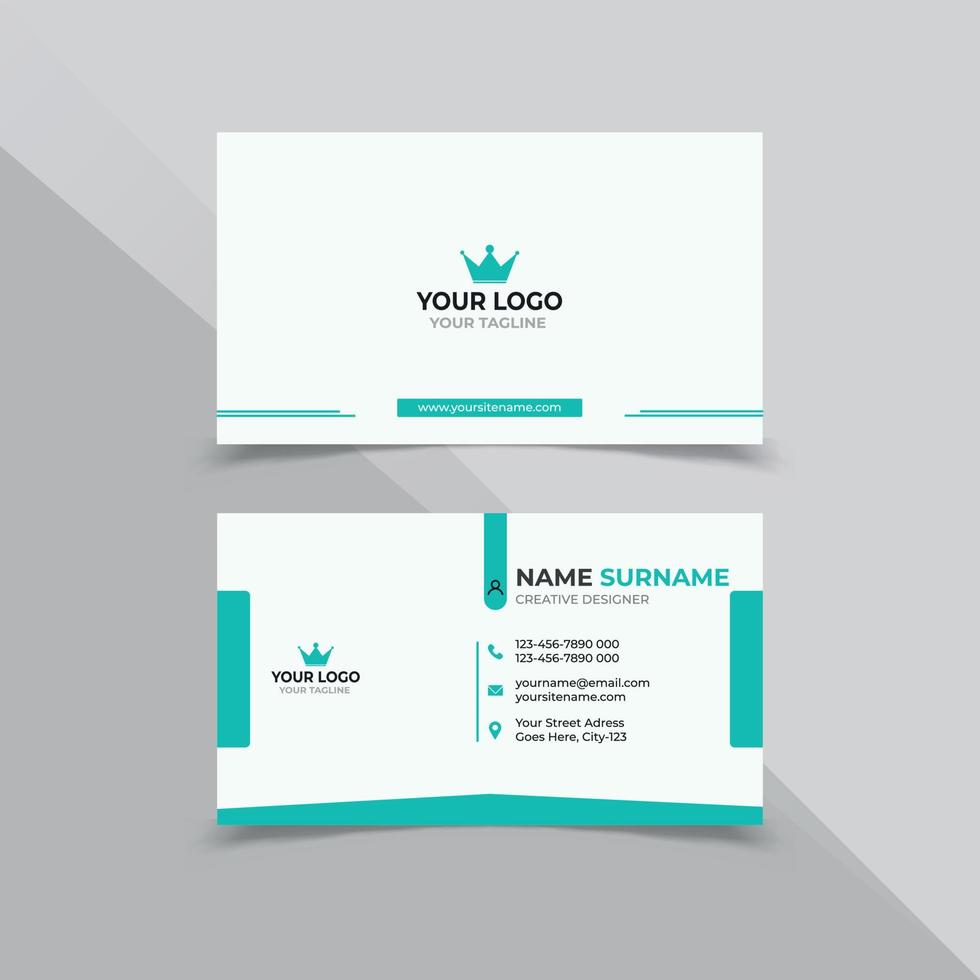 Corporate Minimal Business Card Design Template vector