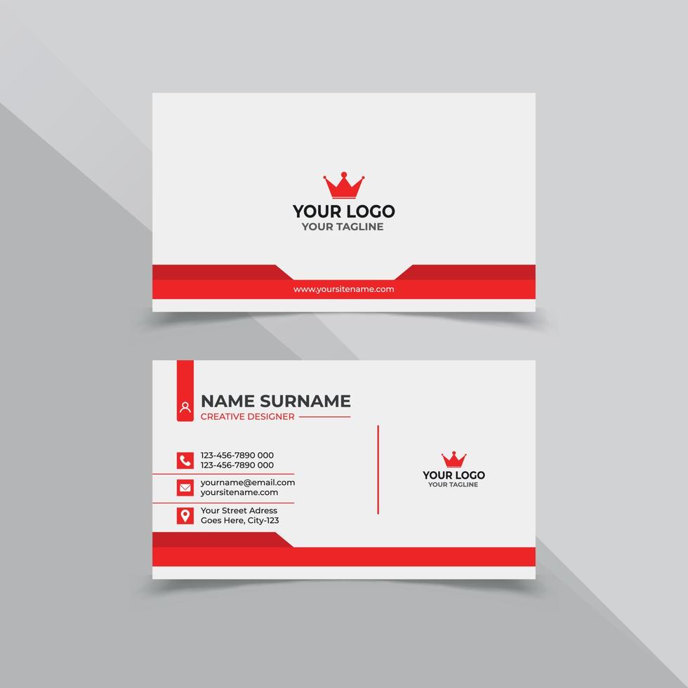 Minimal Business Card Design Template vector