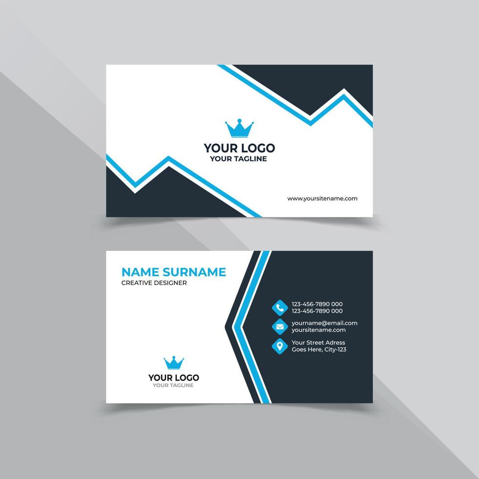 Creative shape Business Card Design Template vector