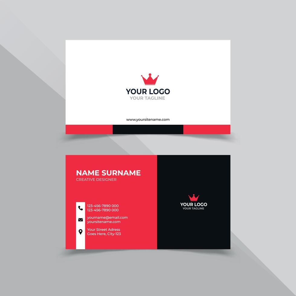 Simple Company Business card Design Template vector