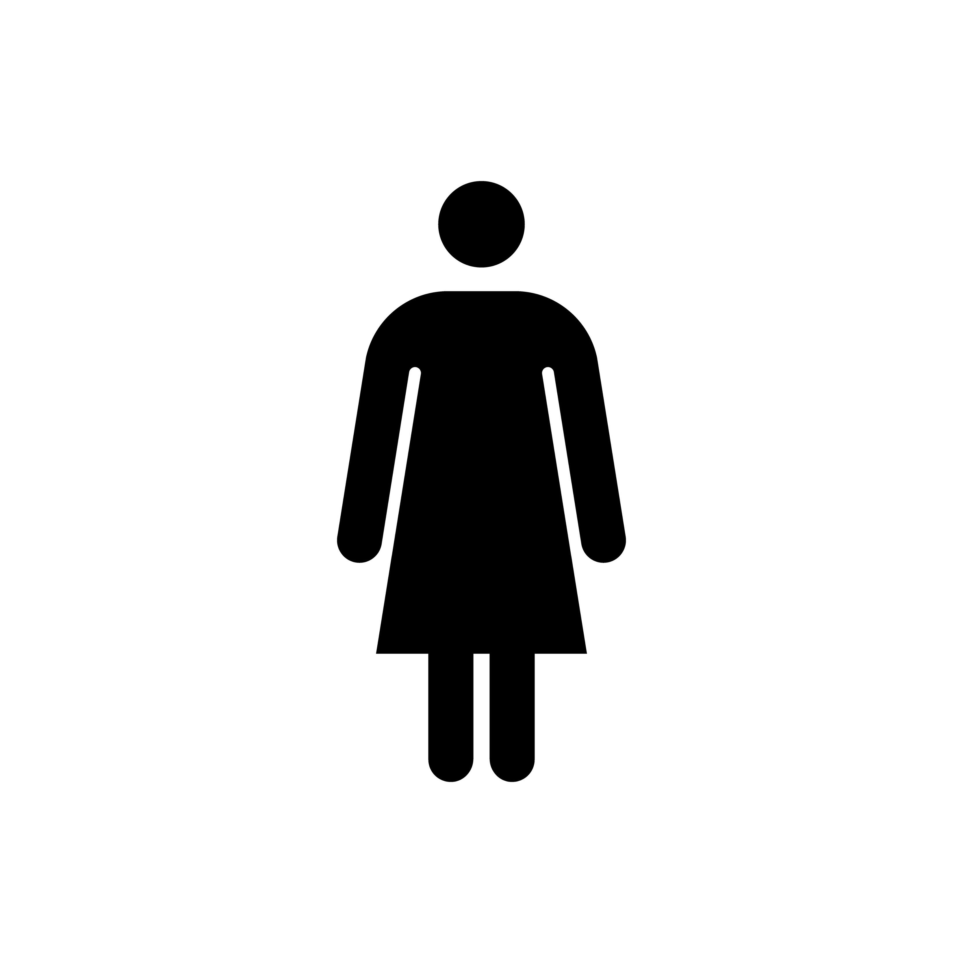 Woman icon. Female sign for restroom. Girl WC pictogram for bathroom