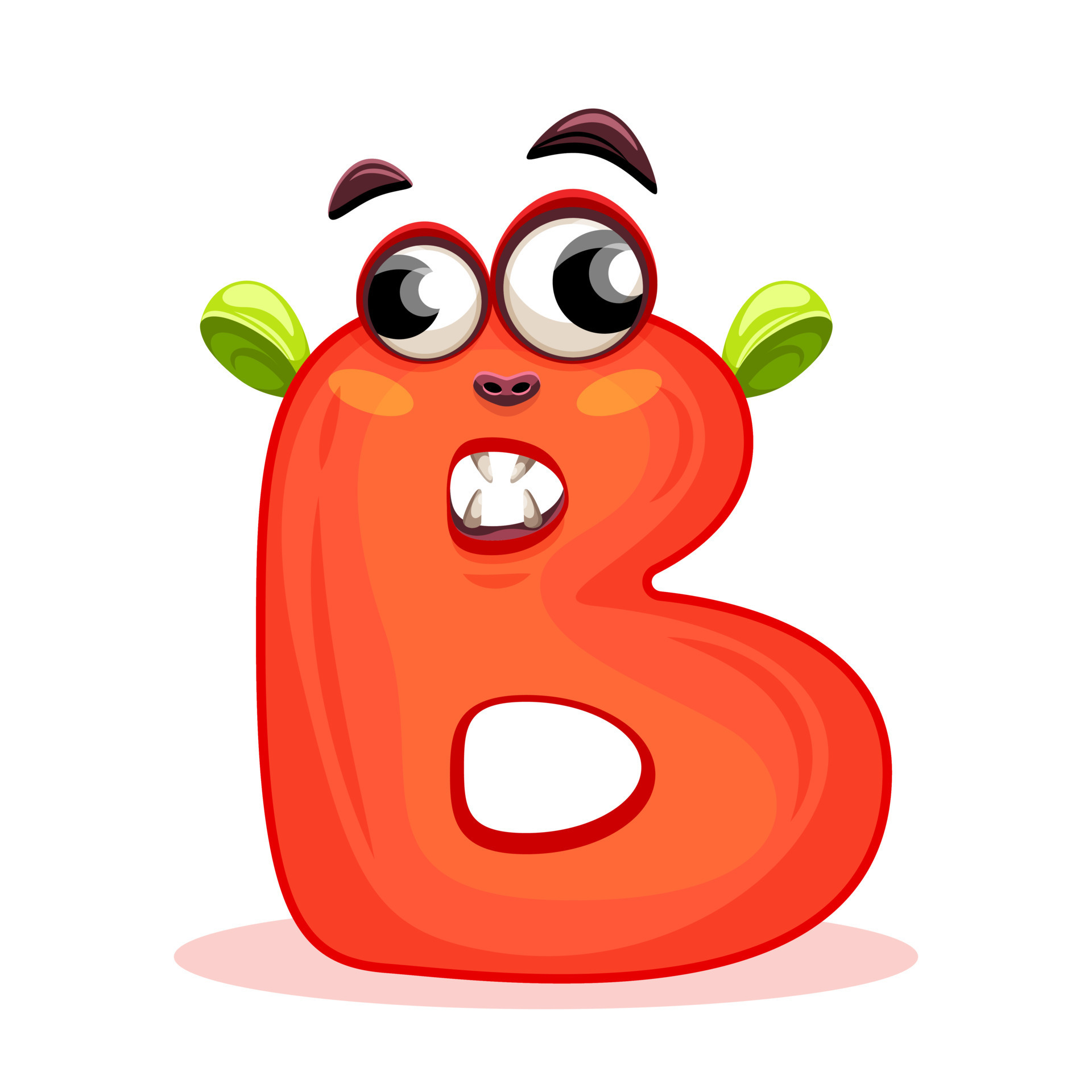 B, Cute Monster. English alphabet with funny monsters. Set of Monster funny  cut aphabet with English letter. Colorful cartoon children Education,  development of children detailed colorful Illustration 12245741 Vector Art  at Vecteezy