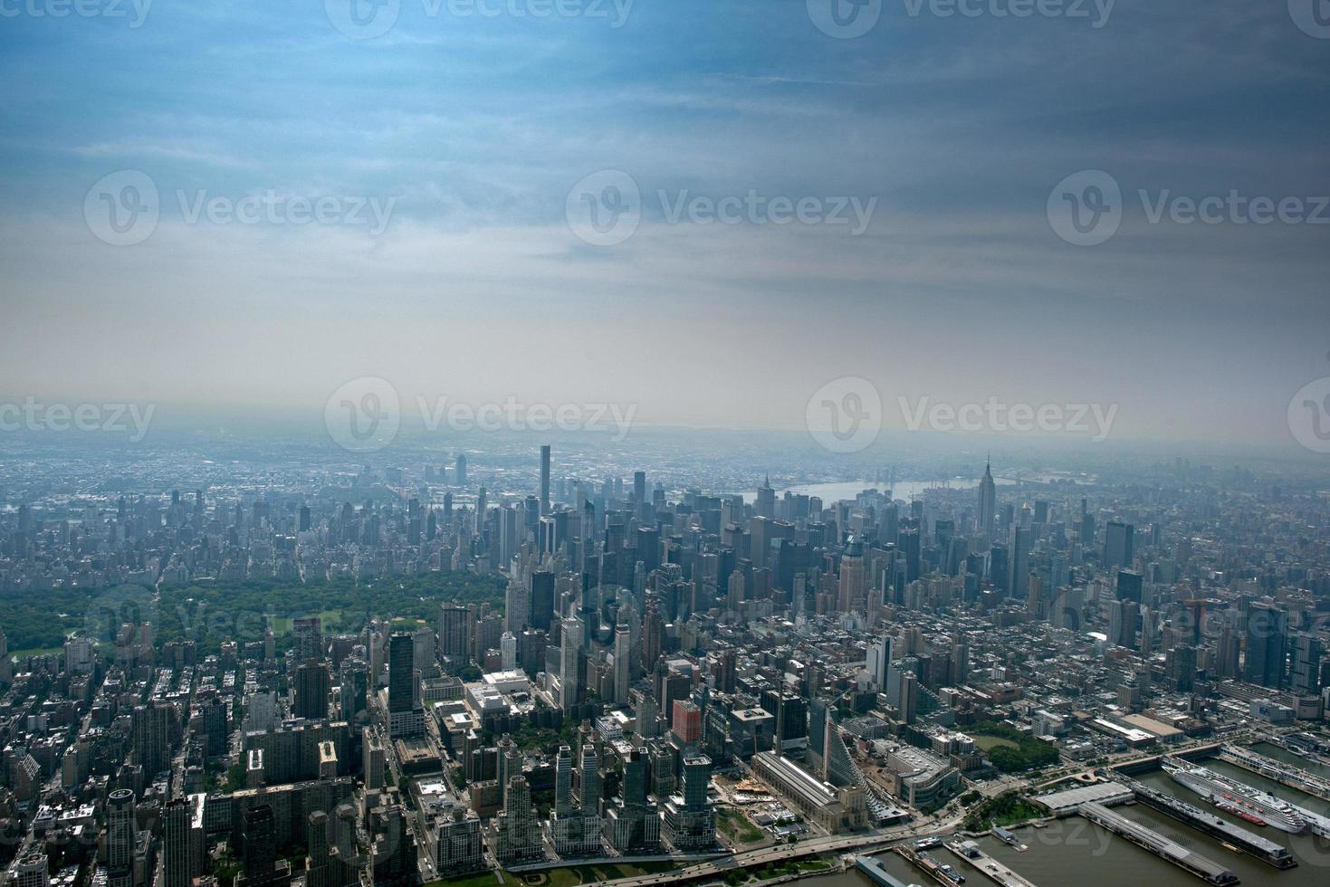 vista aérea de manhattan nueva york foto