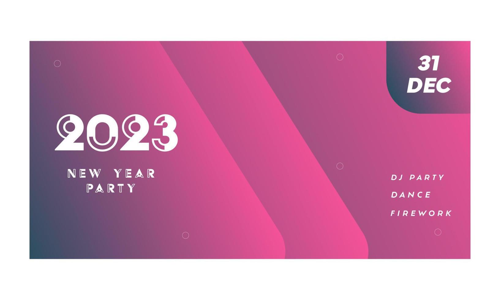 abstract 2023 new year party banner background vector