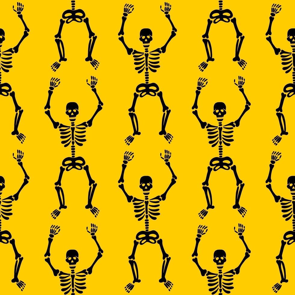 Halloween Skeleton seamless pattern vector