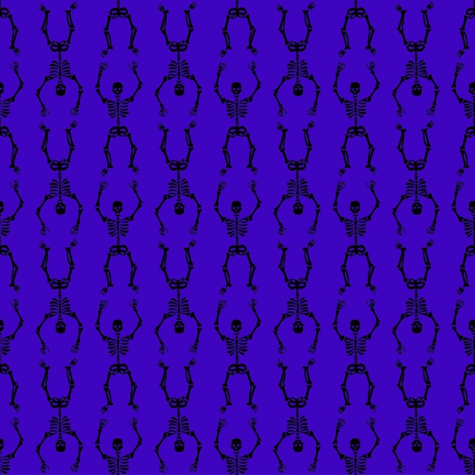 Skeletons seamless pattern vector