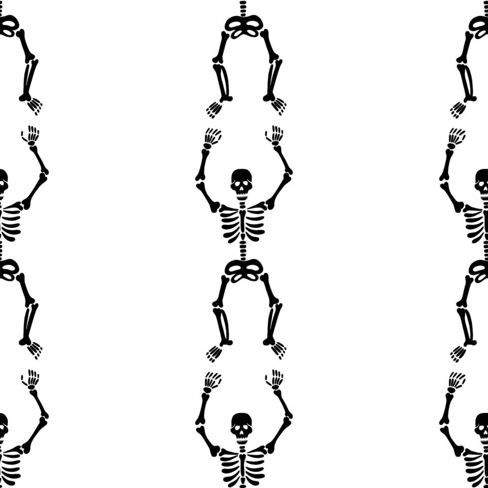 skeleton seamless pattern vector