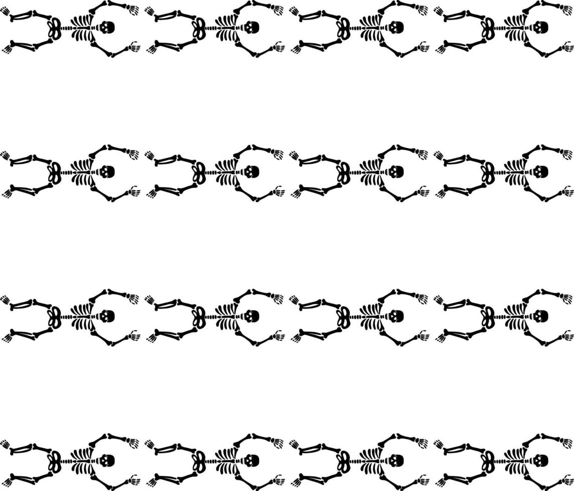 skeleton seamless pattern vector