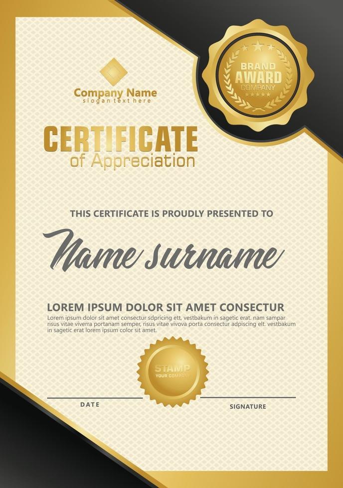 Certificate template with luxury, Vector illustration