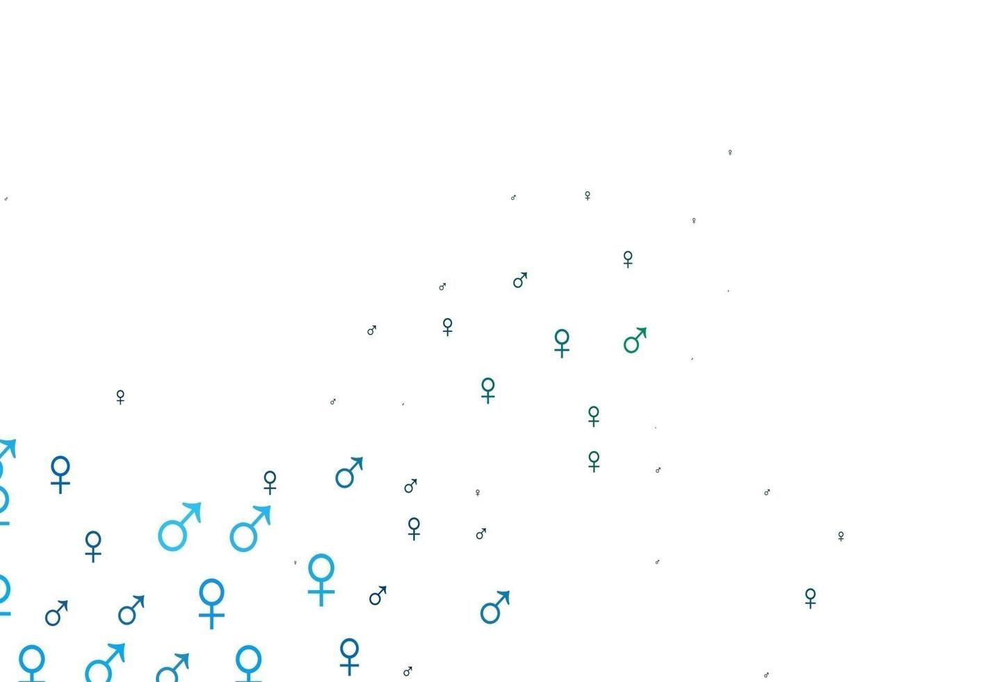 Light blue, green vector template with man, woman symbols.