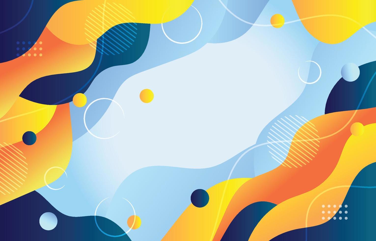 Abstract Blue Orange Wave Background vector