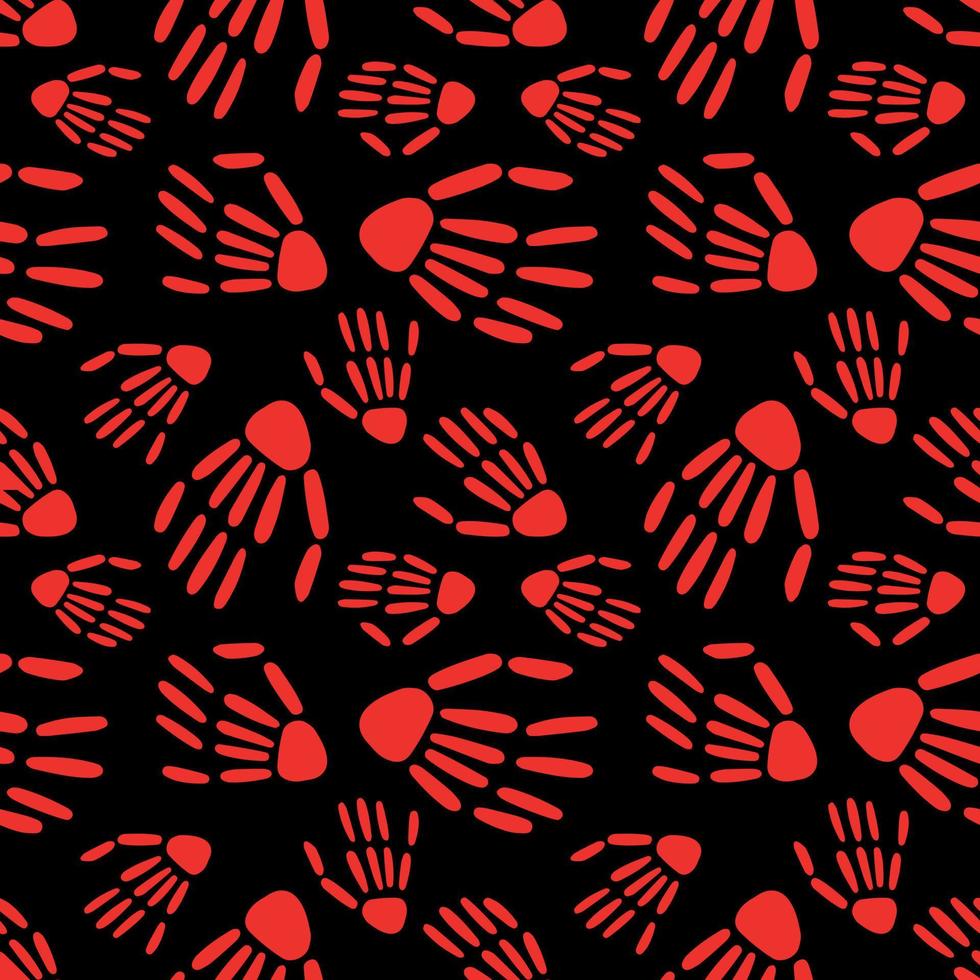 seamless pattern of Skeleton hands. Design for Halloween and day of the Dead. Vector illustration