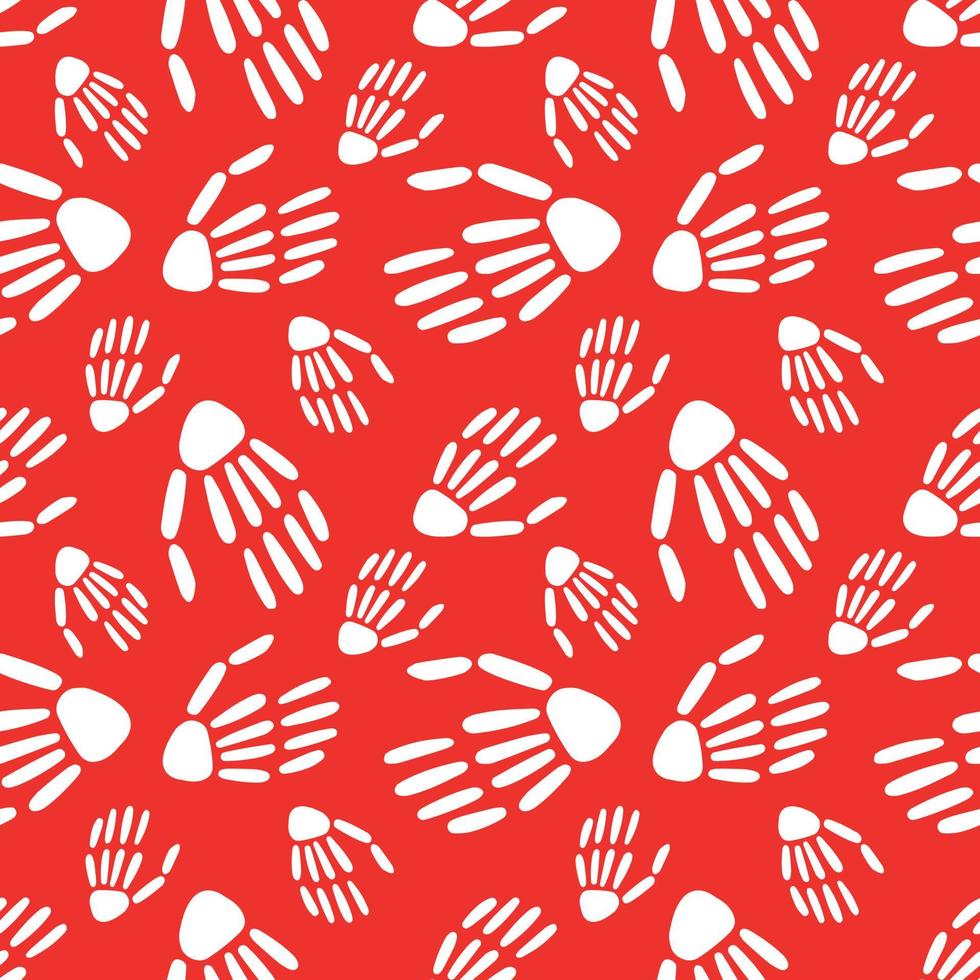 seamless pattern of Skeleton hands. Design for Halloween and day of the Dead. Vector illustration