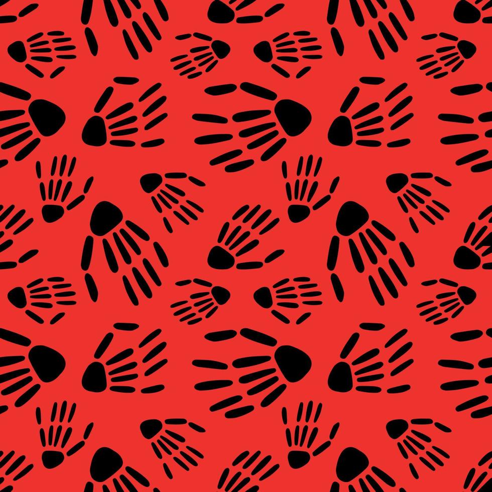 seamless pattern of Skeleton hands. Design for Halloween and day of the Dead. Vector illustration