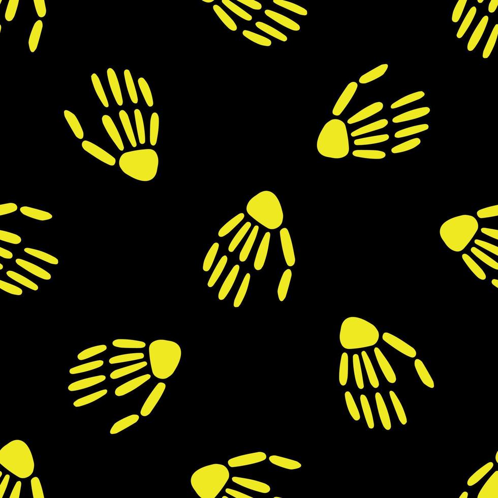 seamless pattern of Skeleton hands. Design for Halloween and day of the Dead. Vector illustration