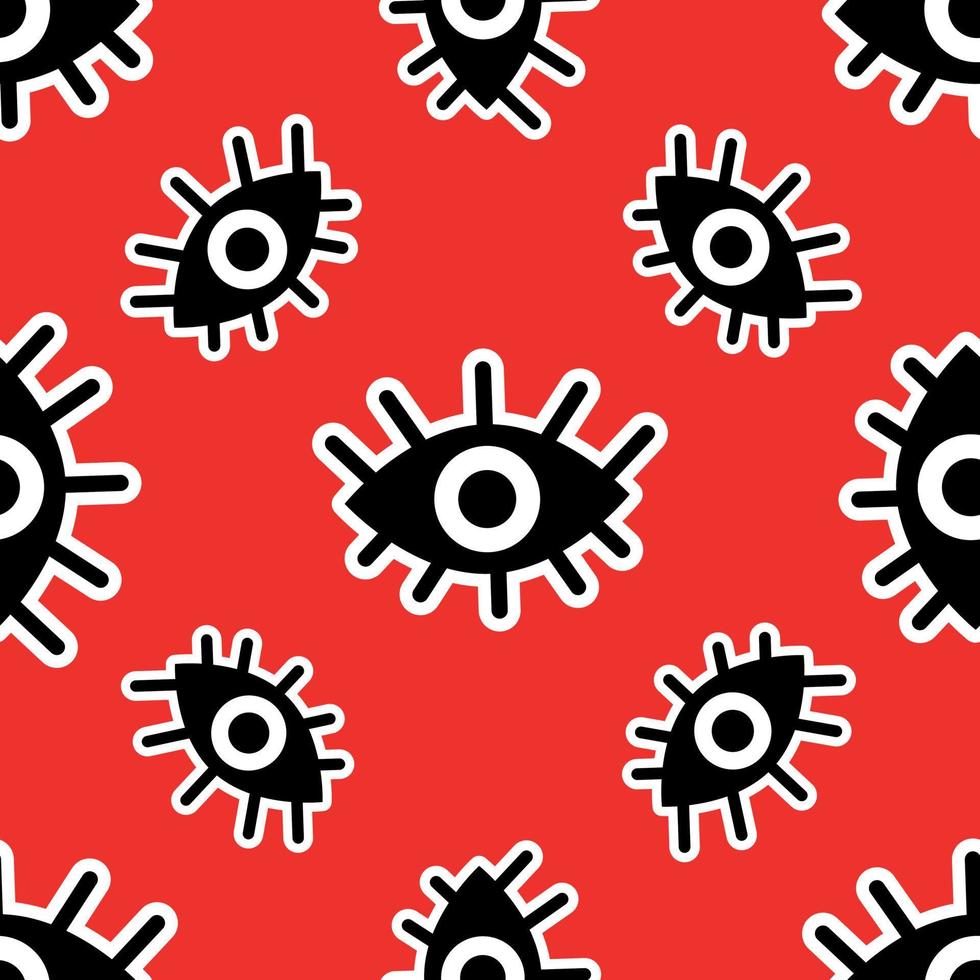 creepy pattern with eyes vector