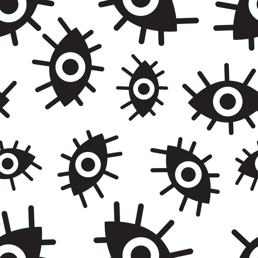 Seamless pattern of multicolored abstract eyes vector