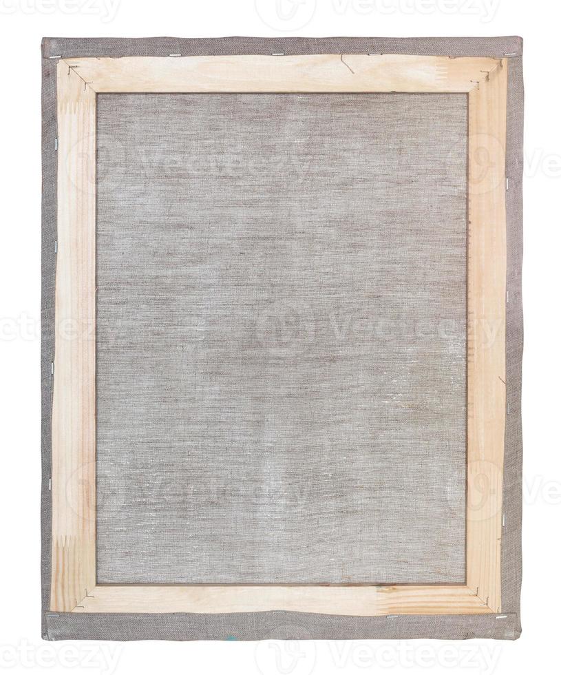 reverse side of wood frame with stretched canvas photo