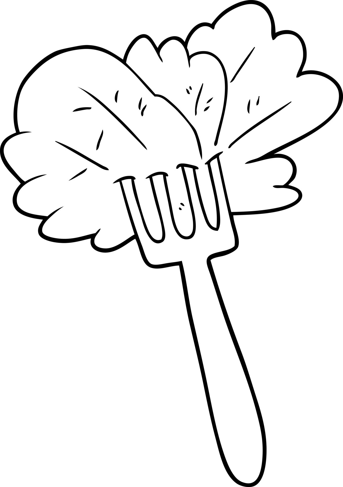 cartoon salad leaves 12246504 Vector Art at Vecteezy