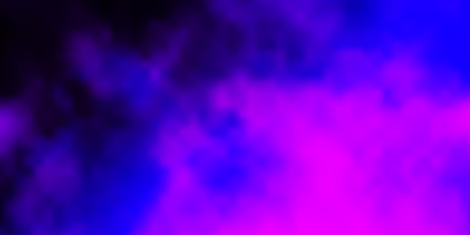 Dark Purple, Pink vector template with sky, clouds.