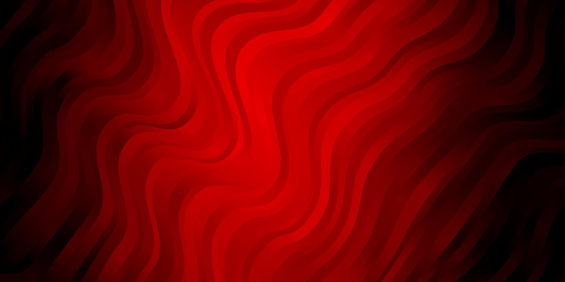 Dark Red vector texture with curves.