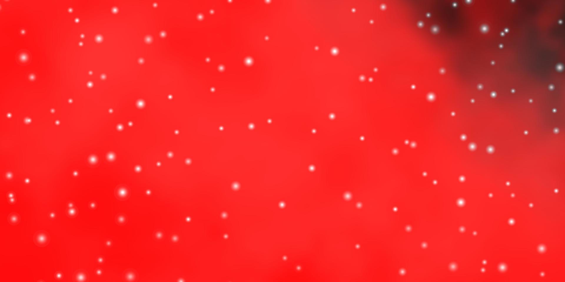 Light Red vector pattern with abstract stars.